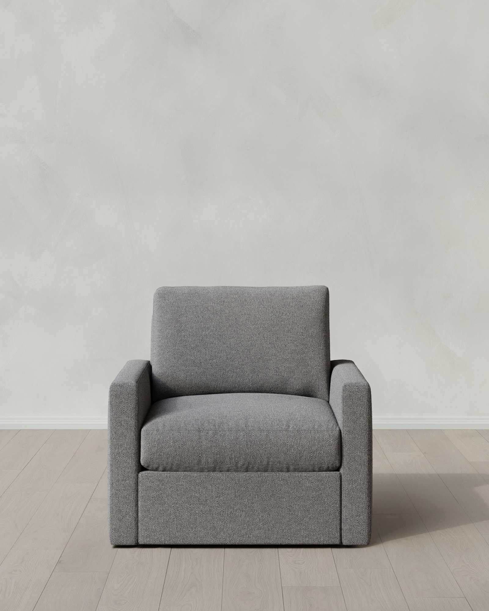 Ash Brennan Swivel Chair in Performance Basketweave
