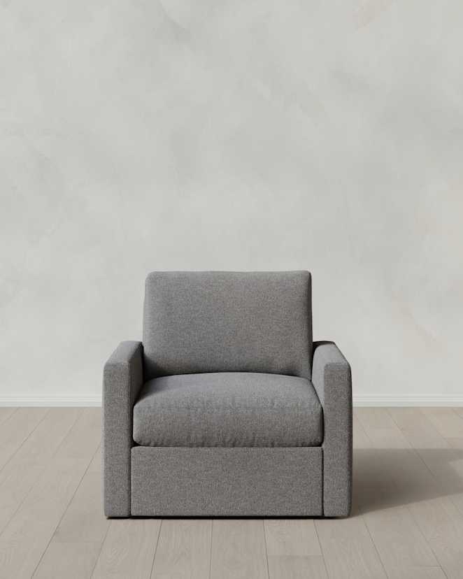 Ash Brennan Swivel Chair in Performance Basketweave