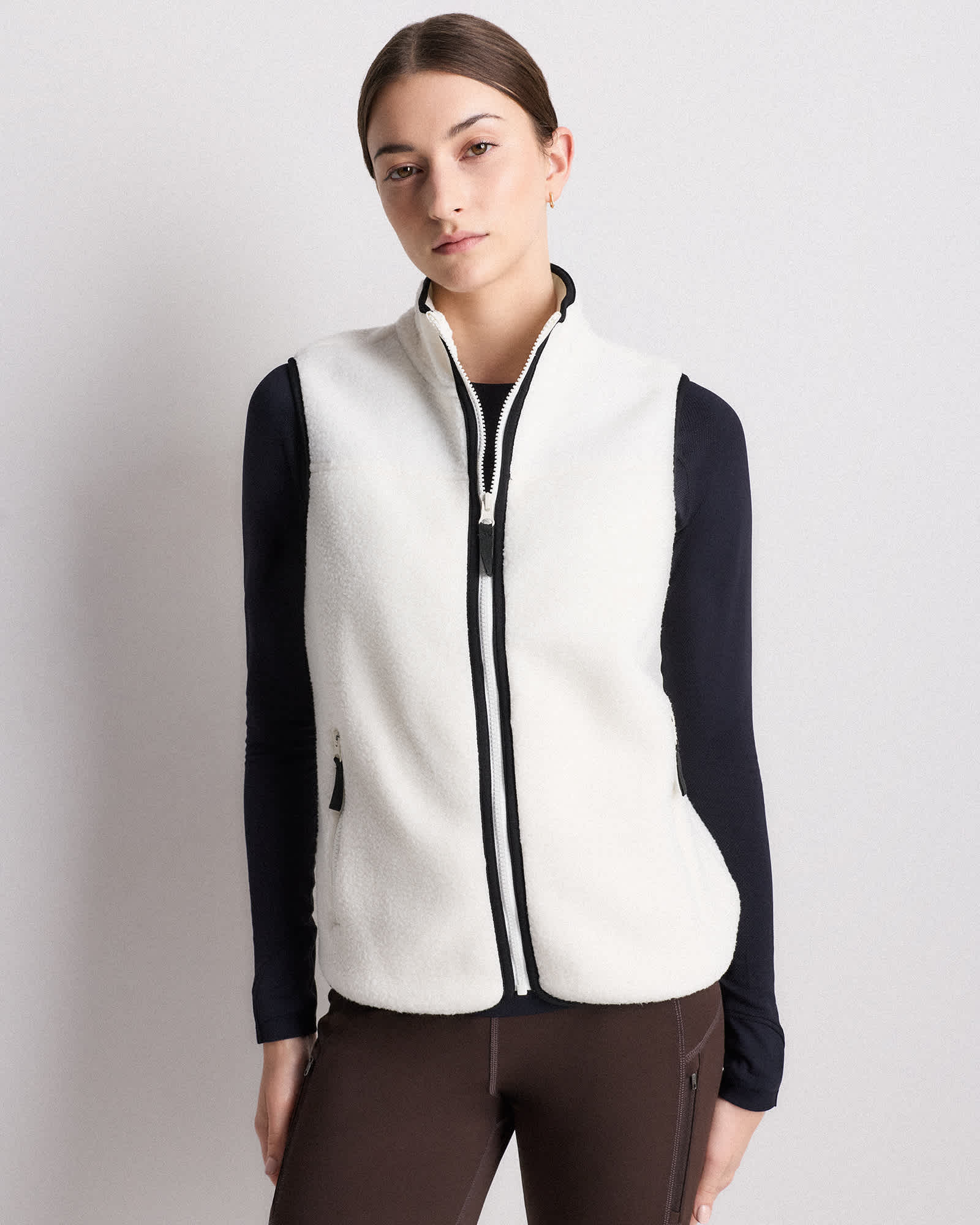 Frost/Black Sherpa Full-Zip Vest