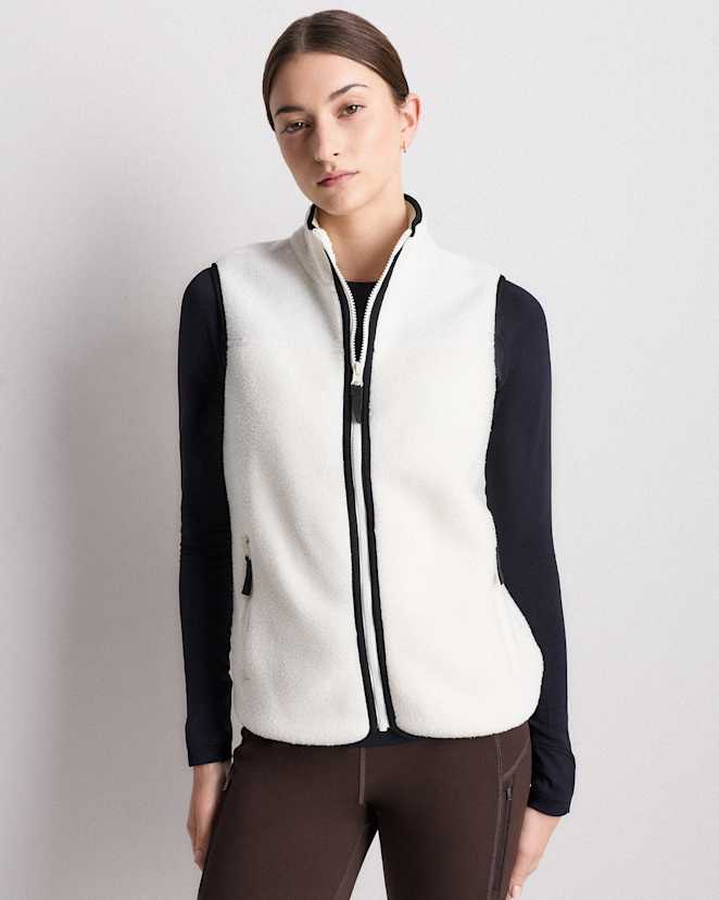 Frost/Black Sherpa Full-Zip Vest