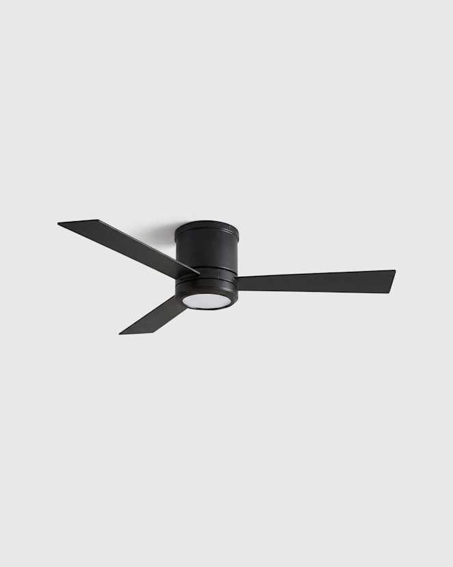 Black Simple Metal Hugger LED Ceiling Fan