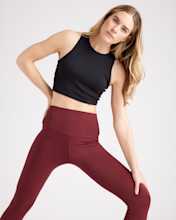 Black Ultra-Soft High-Neck Cropped Tank