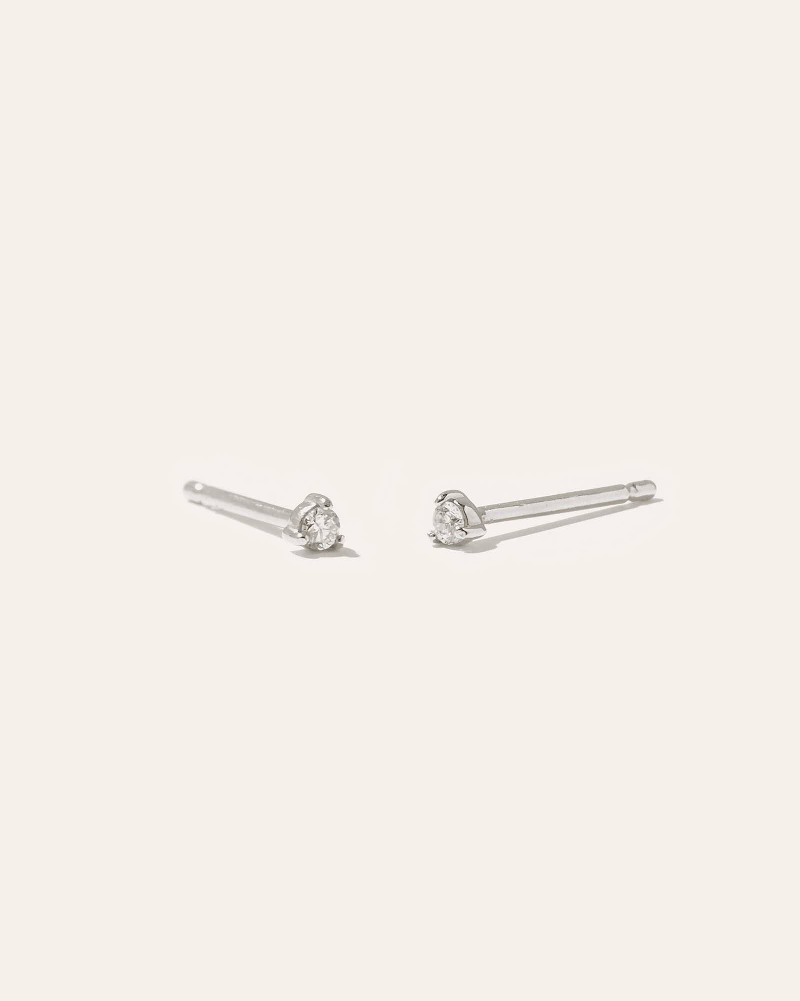 white-gold 14K Gold Diamond Tiny Studs