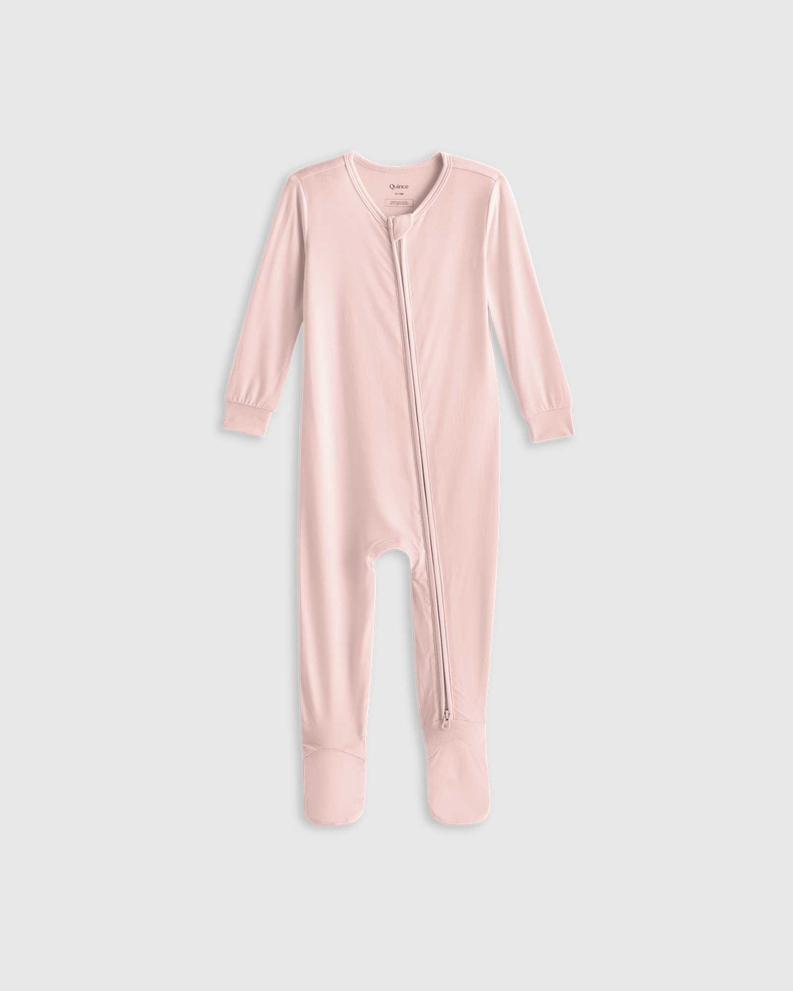gentle-pink Bamboo Footie Pajama