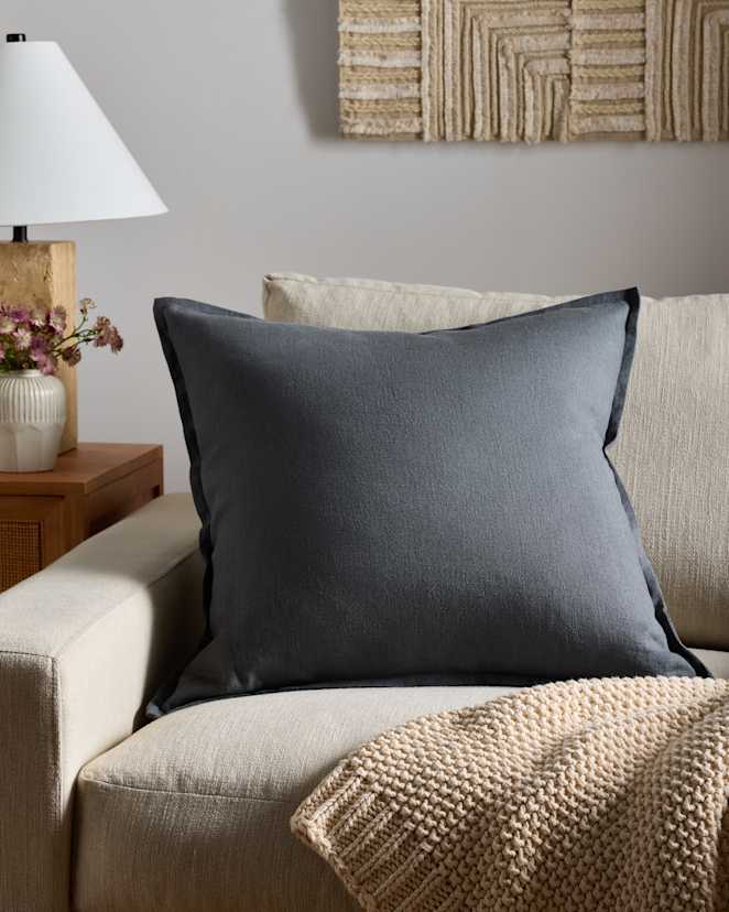 Nightfall European Linen Flange Edge Pillow Cover