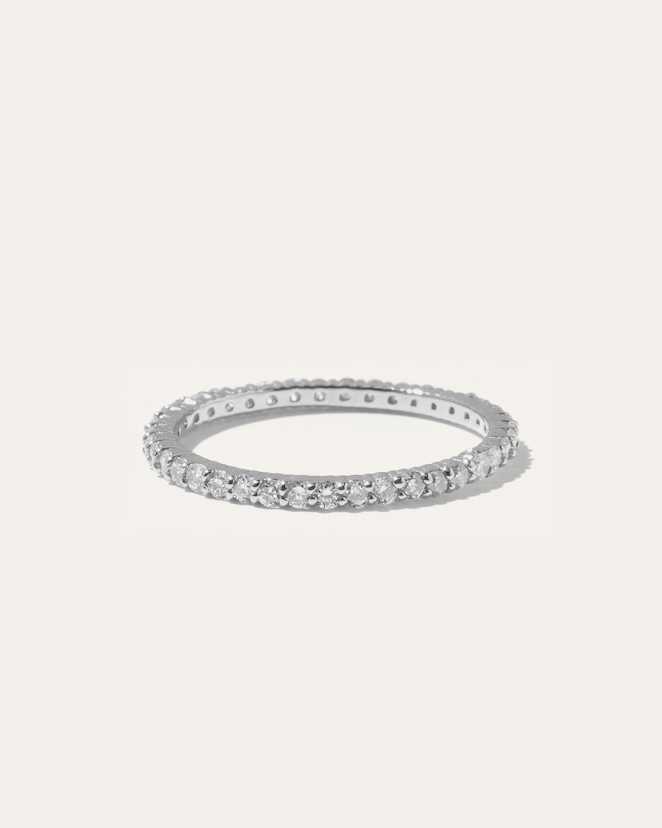 Platinum Diamond Shared Prong Eternity Band