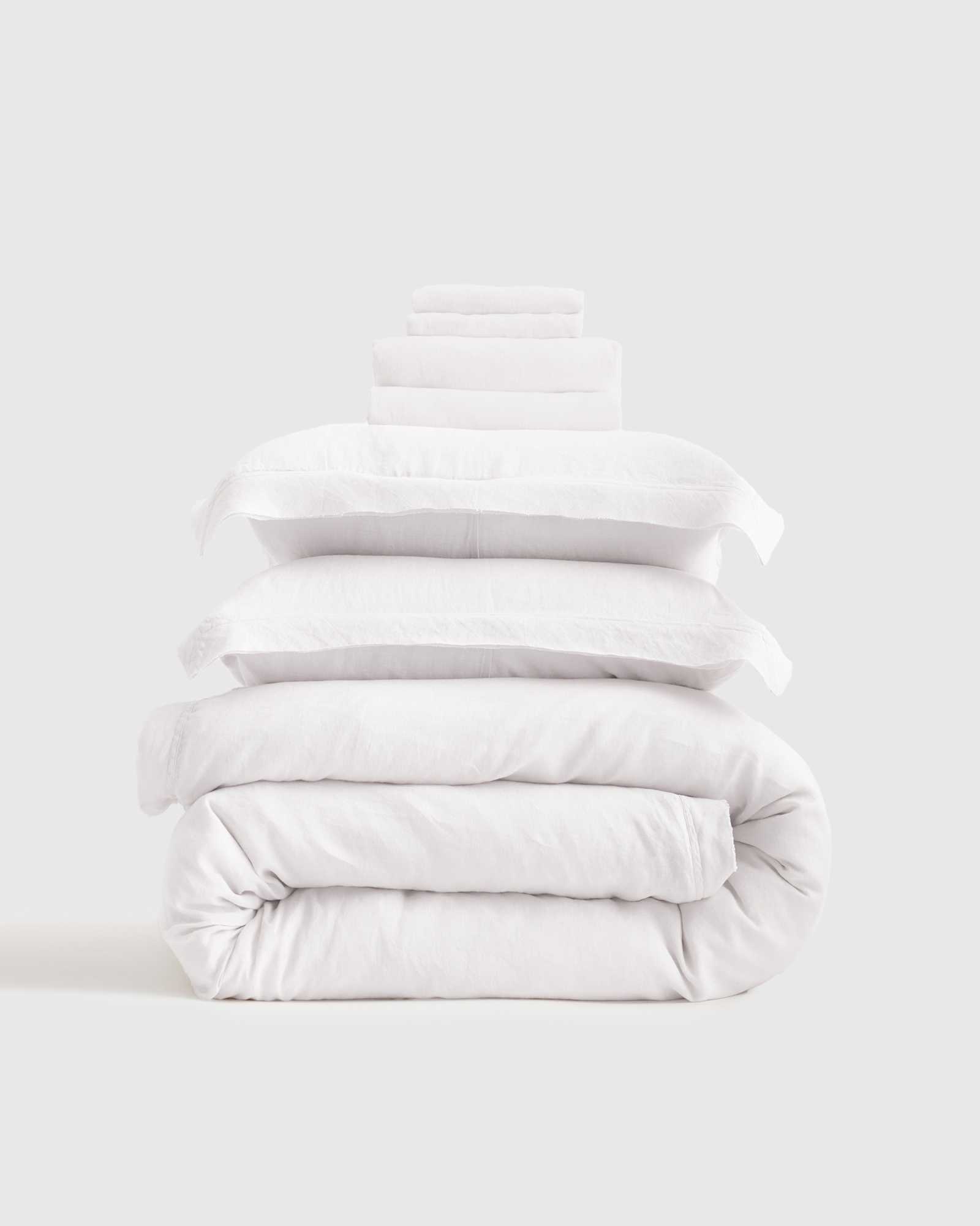 Euro Linen Double Flange white 183799