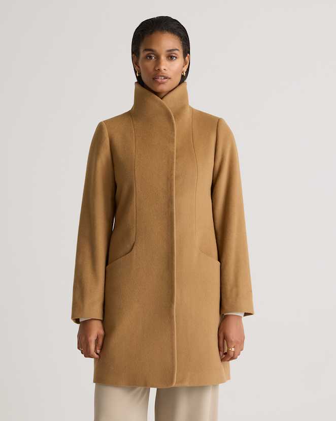 Caramel Italian Wool Cocoon Coat