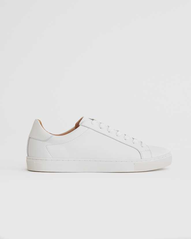 White 100% Leather Everyday Sneaker