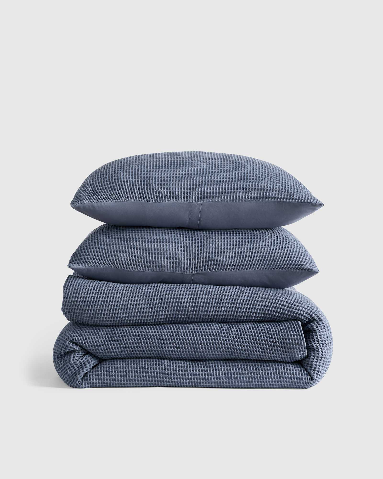 Mineral Organic Waffle Duvet Cover Set
