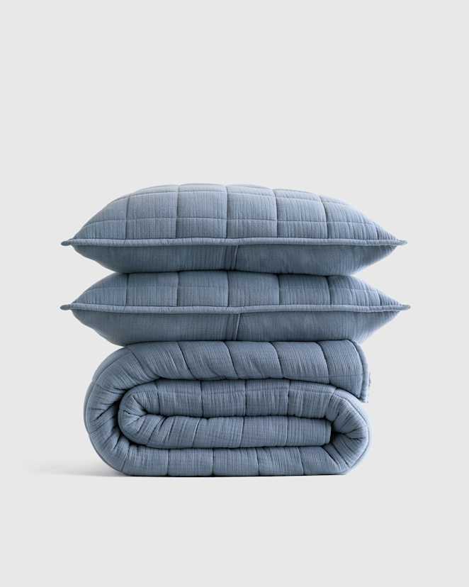 Mineral Organic Cotton Gauze Box Quilt Set