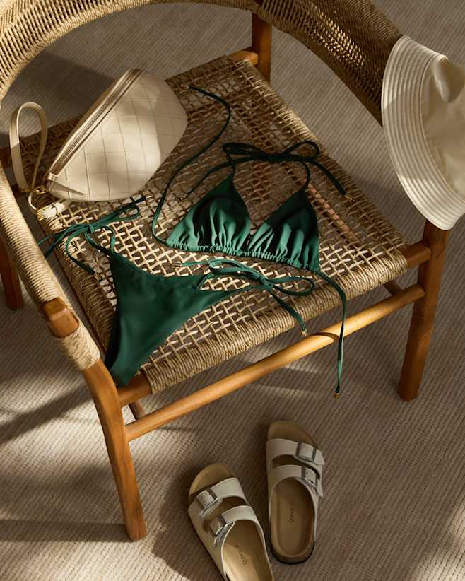 Palm Italian Triangle Bikini Top