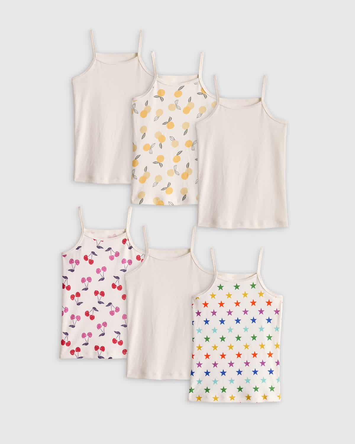 white-multi-pack 100% Organic Cotton Cami 6-Pack