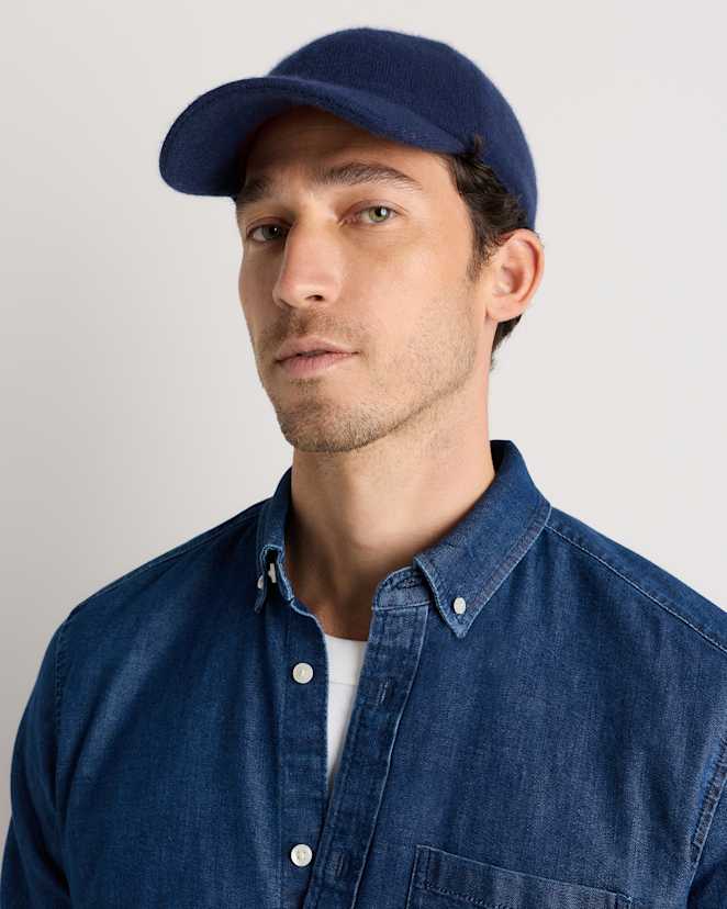 True Navy Cashmere Baseball Cap
