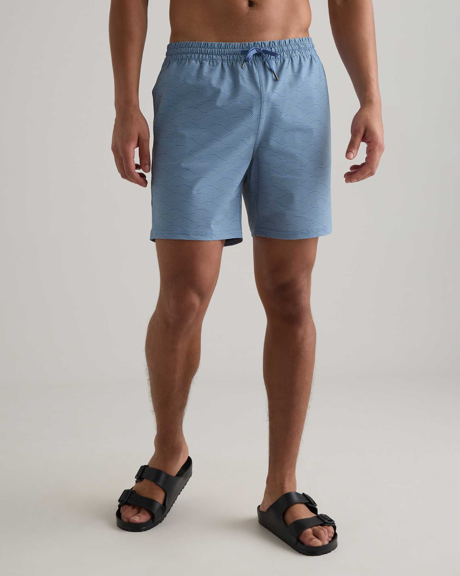 Tonal Waves Italian Swim Trunks - 7"