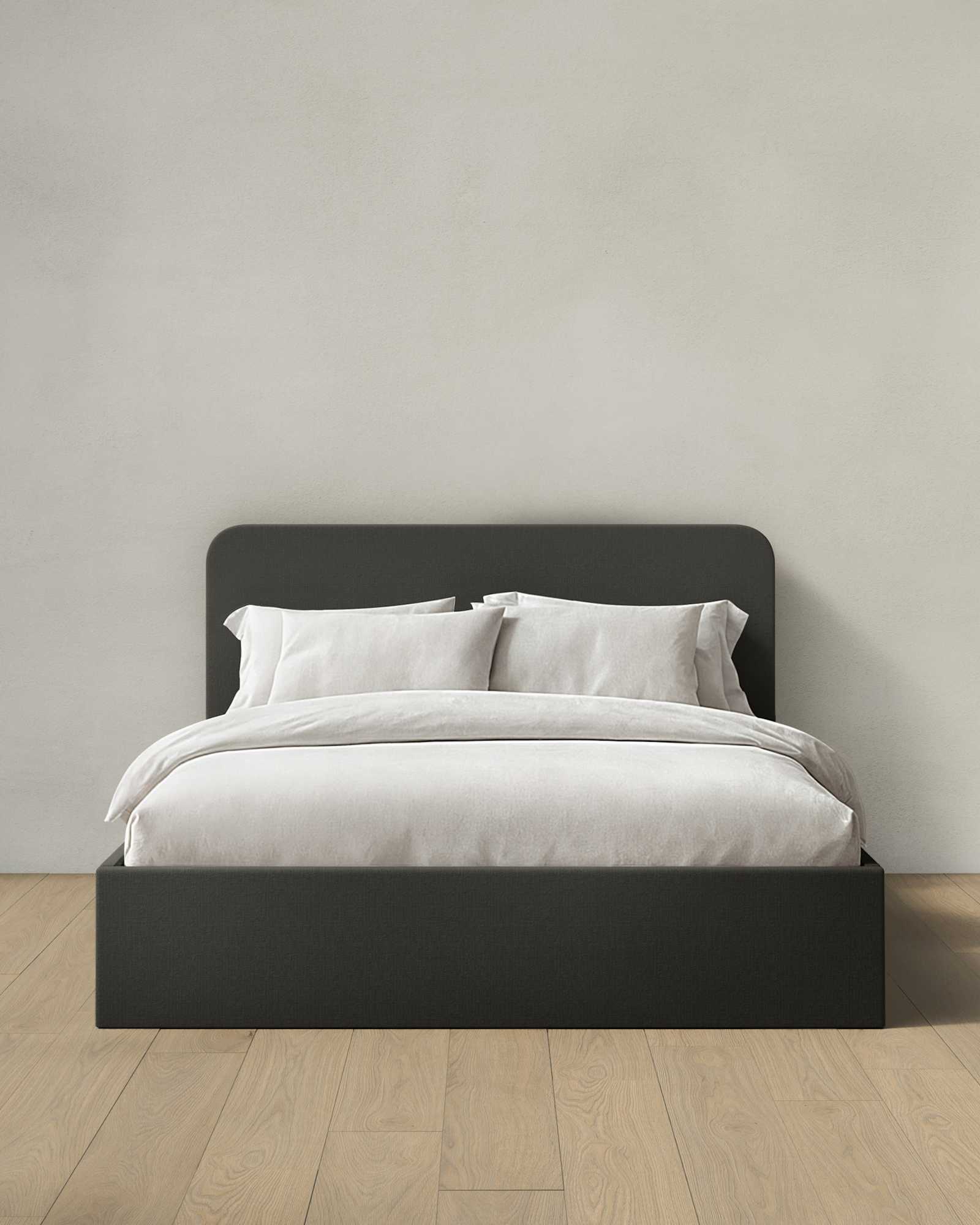 steel 100% Linen Curved Bed
