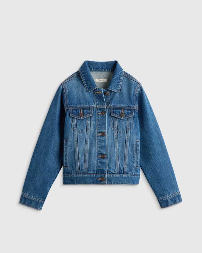 Medium Wash Girls 100% Organic Cotton Denim Jacket