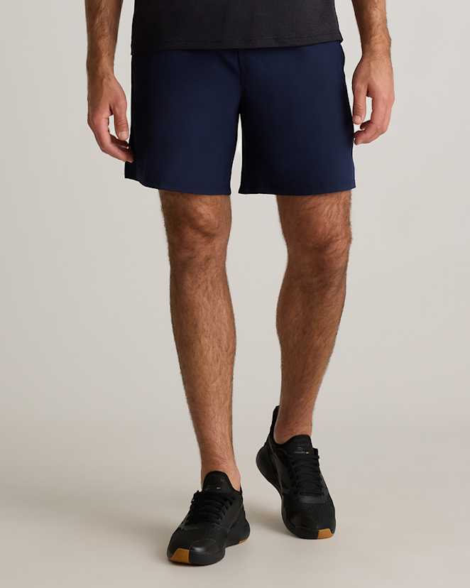 Deep Navy Classic Unlined Run Shorts - 7"