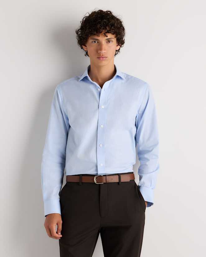 Pale Blue Organic Cotton Cashmere Dress Shirt