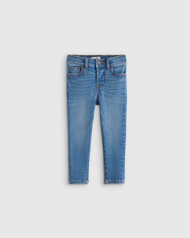 Medium Wash Girls Stretch Skinny Jeans