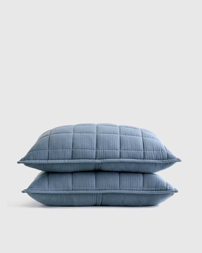 Mineral Organic Cotton Gauze Box Quilt Sham Set