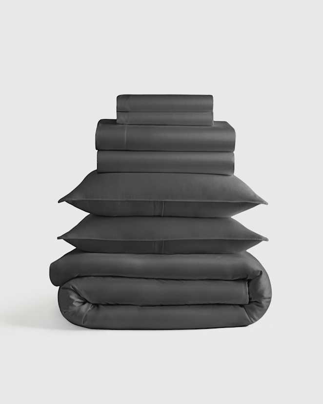 Charcoal Bamboo Deluxe Bedding Bundle