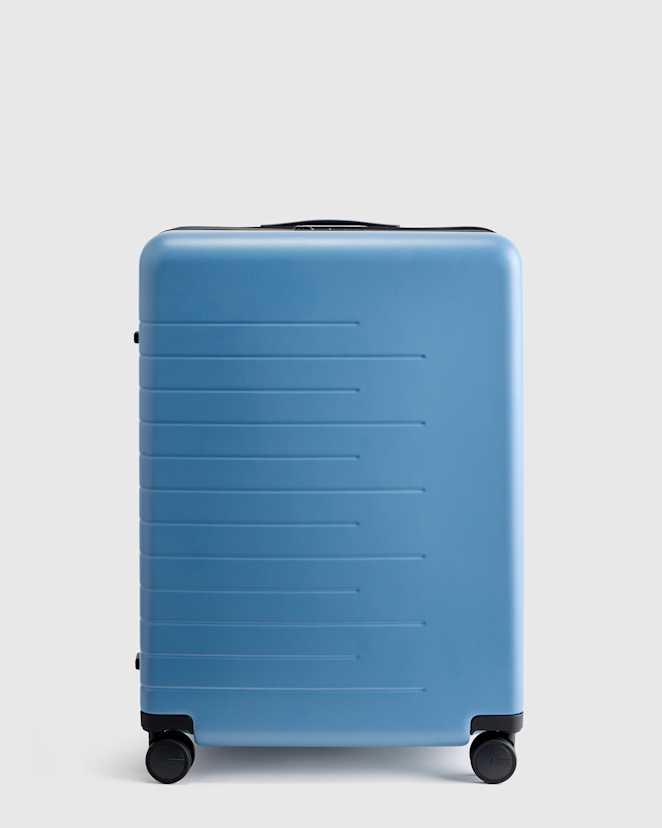 Blue Expandable Large Check-In Suitcase