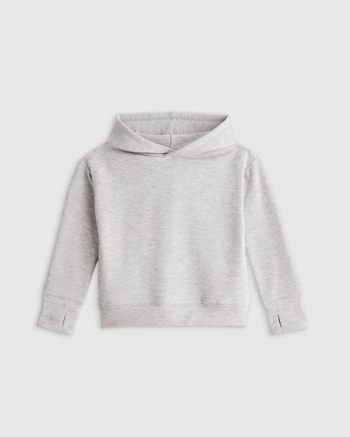 heather-grey Girls SuperSoft Fleece Crop Pullover Hoodie
