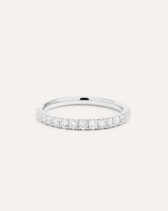 White Gold Lab Grown Diamond Pave Band