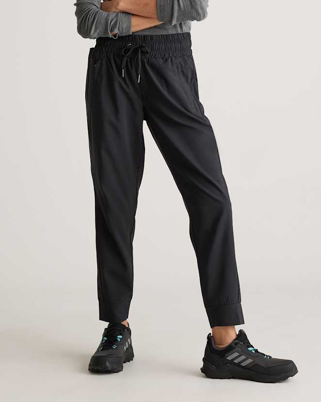 Black Micro Ripstop Mid-Rise Hike Joggers
