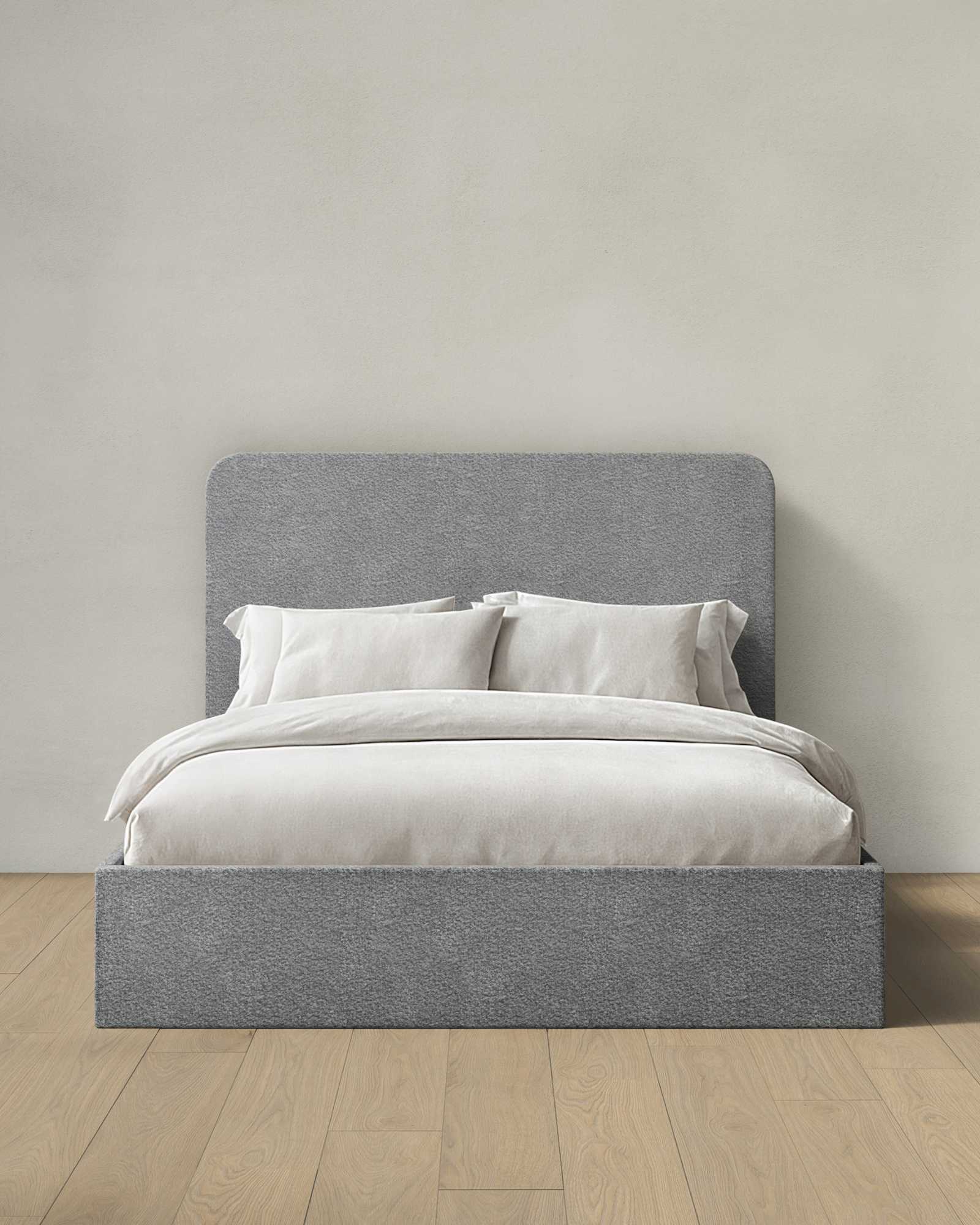 CurvedHighQueen Plush Boucle Grey