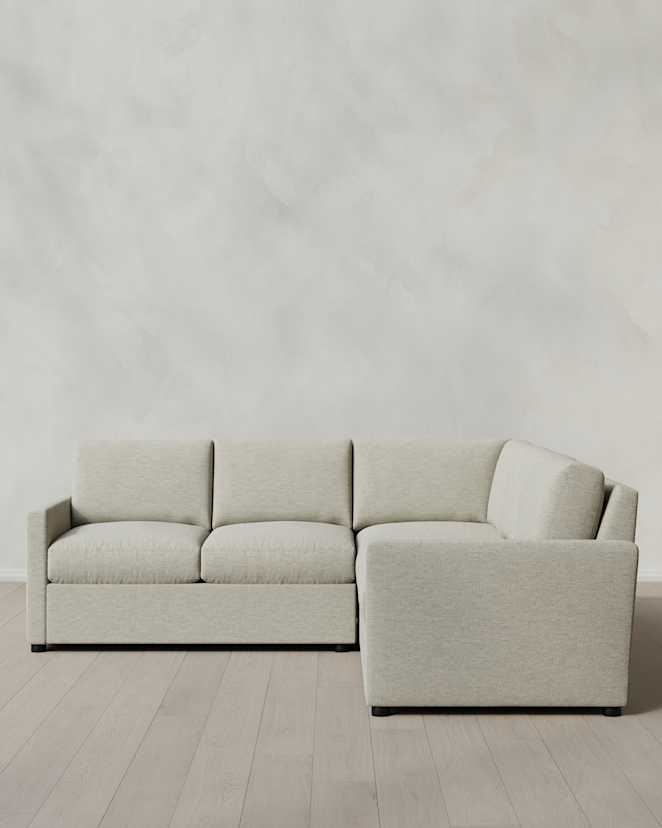 Flax Brennan L Sectional in Performance Basketweave