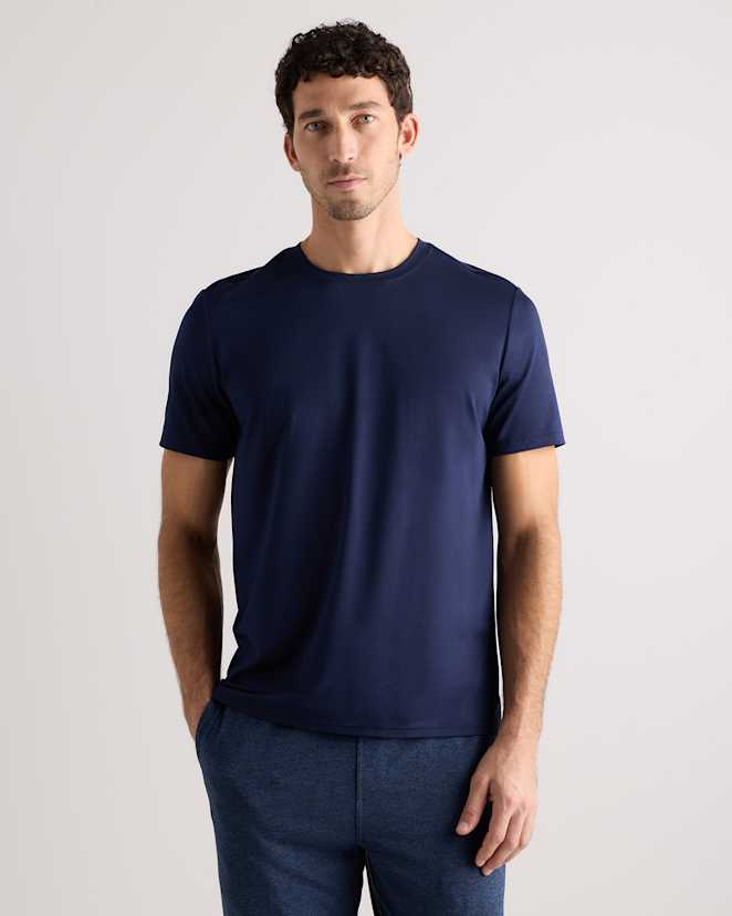 Solid Deep Navy Flowknit Breeze Performance Tee