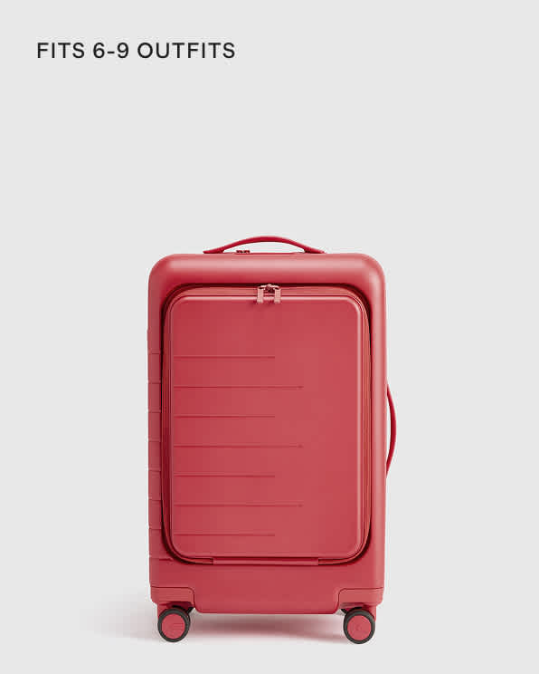 Venetian Red Front Pocket Carry-On Suitcase