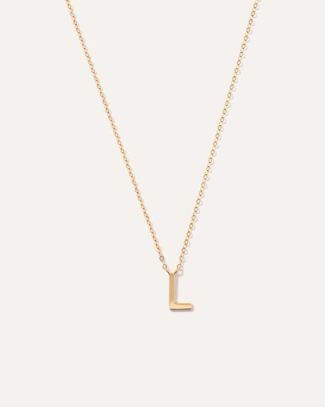 Yellow Gold 14K Gold Letter Necklace