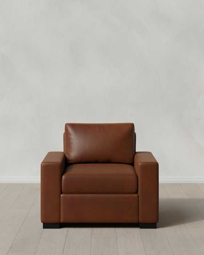 Espresso Stillman Accent Chair in Leather