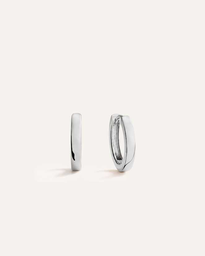 Sterling Silver Huggie Hoops
