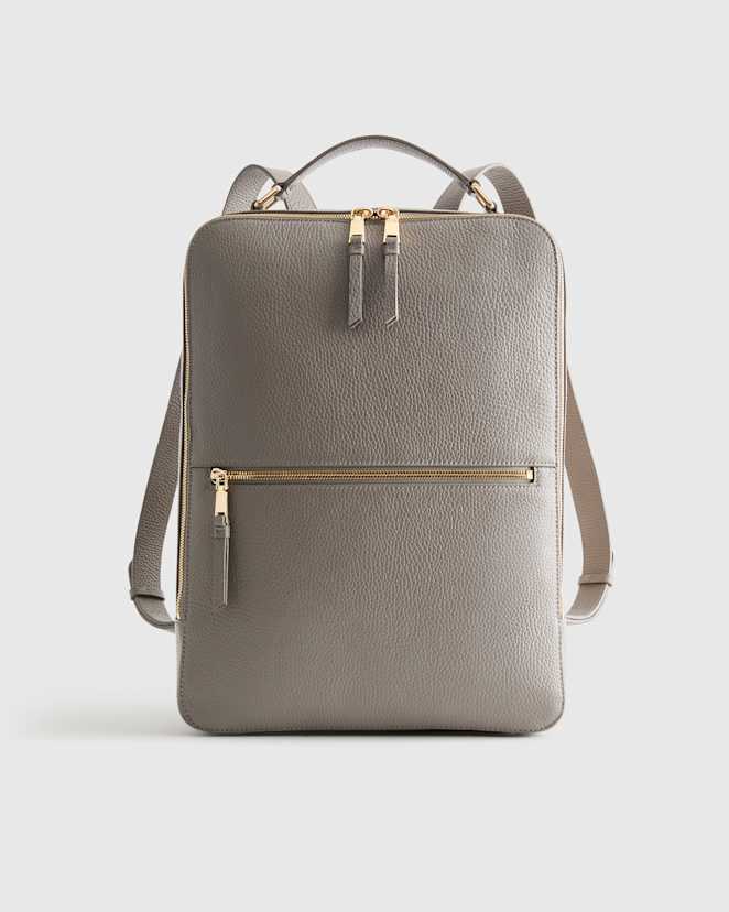 Mink Italian Leather Laptop Backpack