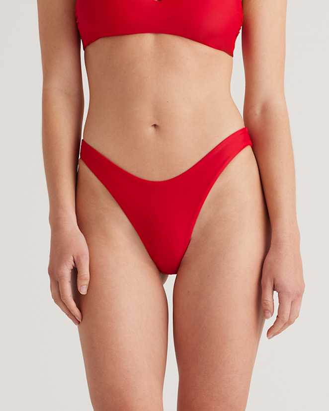 Cherry Italian High-Leg Bikini Bottom