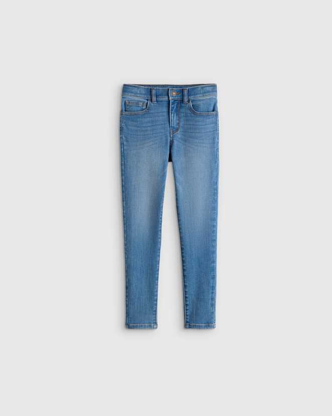 Medium Wash Girls Stretch Skinny Jeans