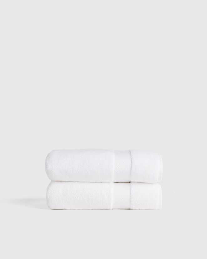 White Turkish Ultra Plush Bath Towel (Set of 2)
