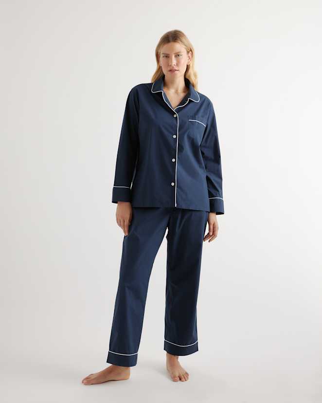 Navy 100% Cotton Pajama Set