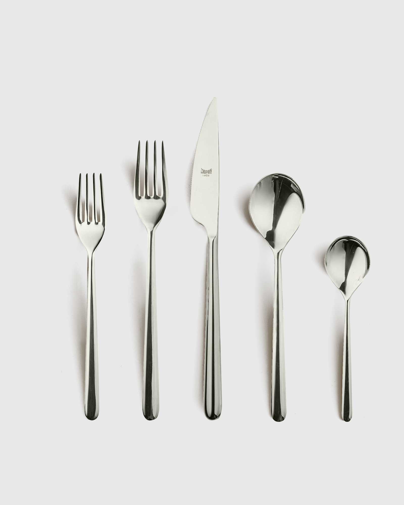 Polished Champagne Linea Flatware 20-Pc Set by Mepra