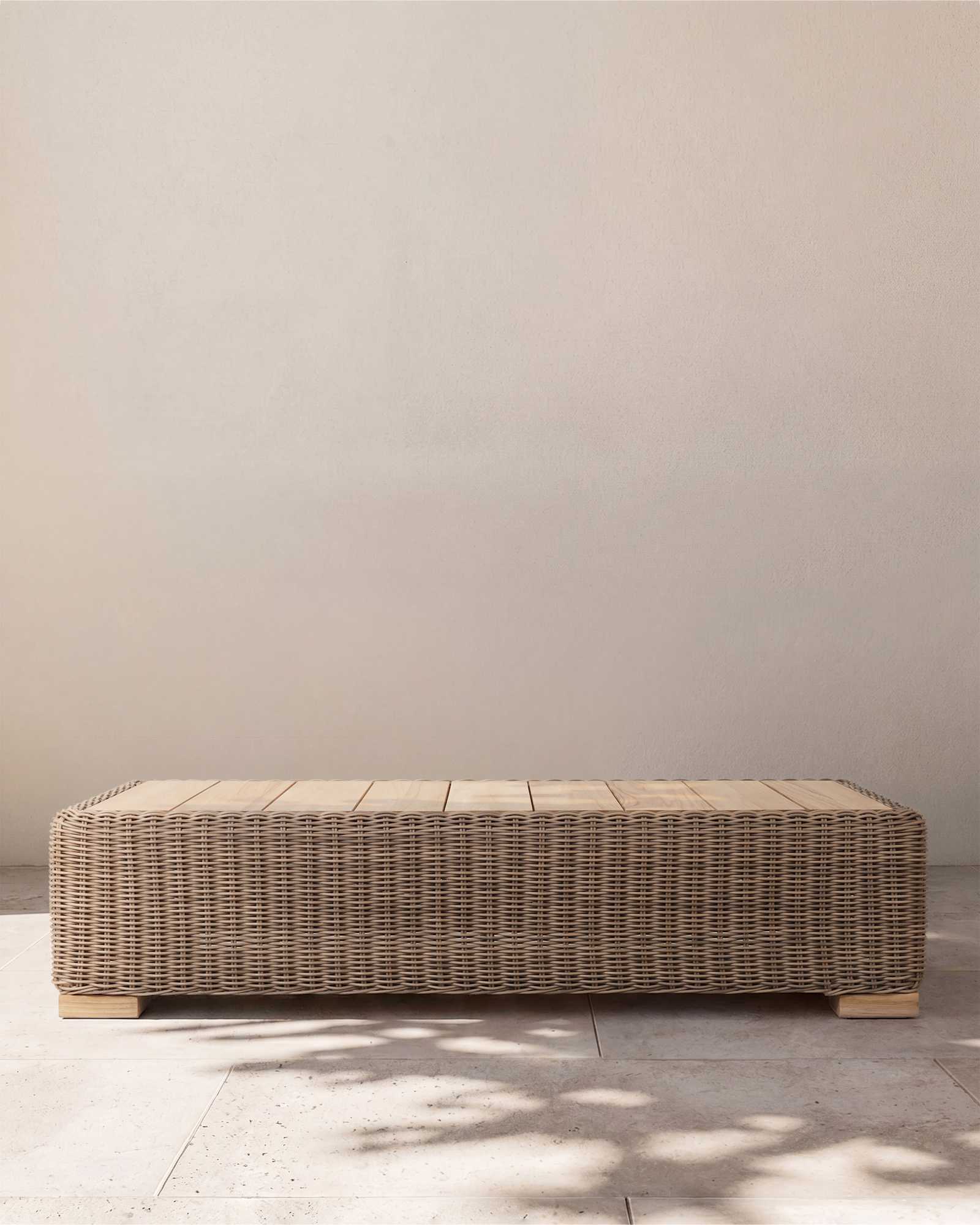 Natural Weave Classic All-Weather Wicker Outdoor Coffee Table