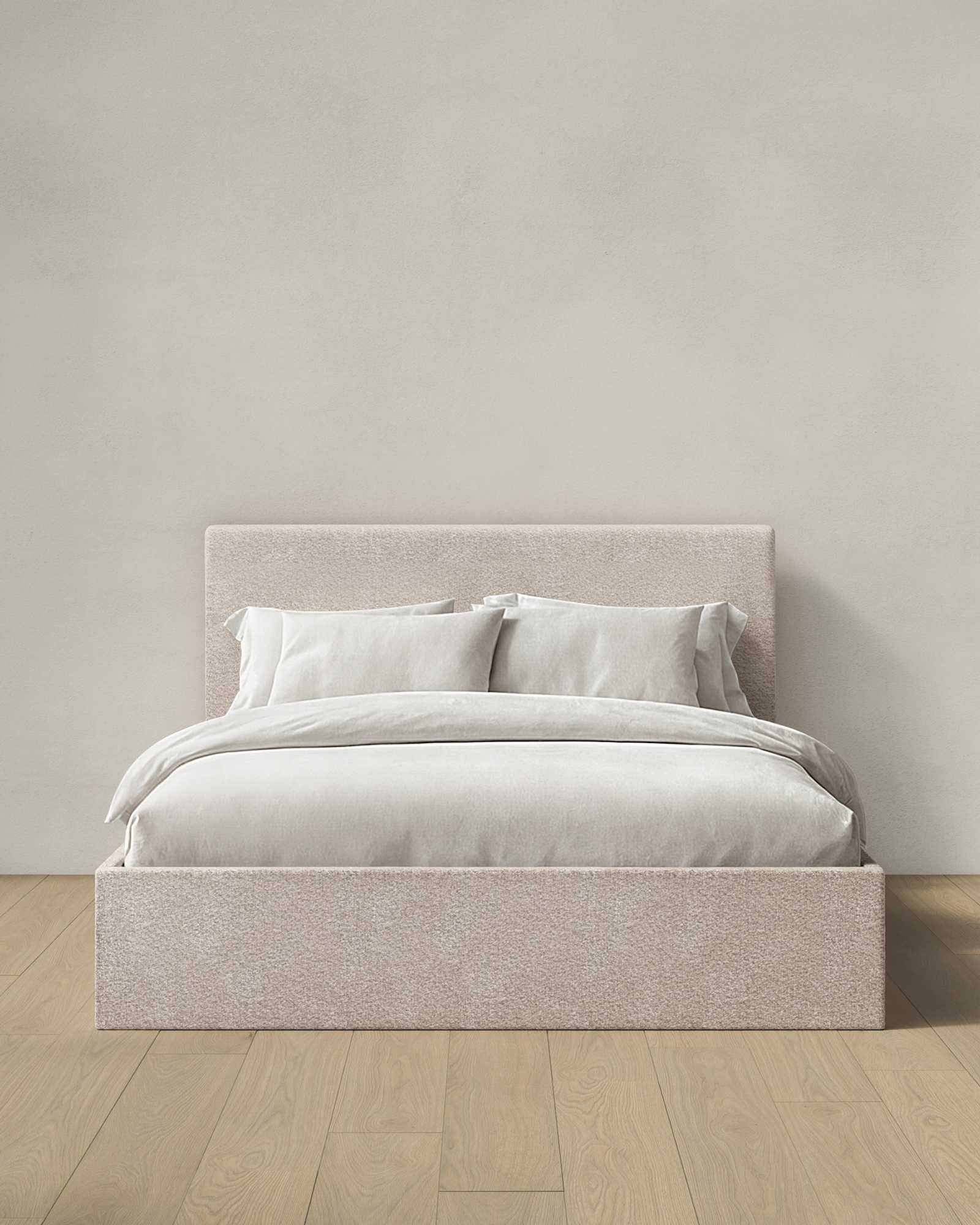 SquareLowQueen Plush Boucle Ivory