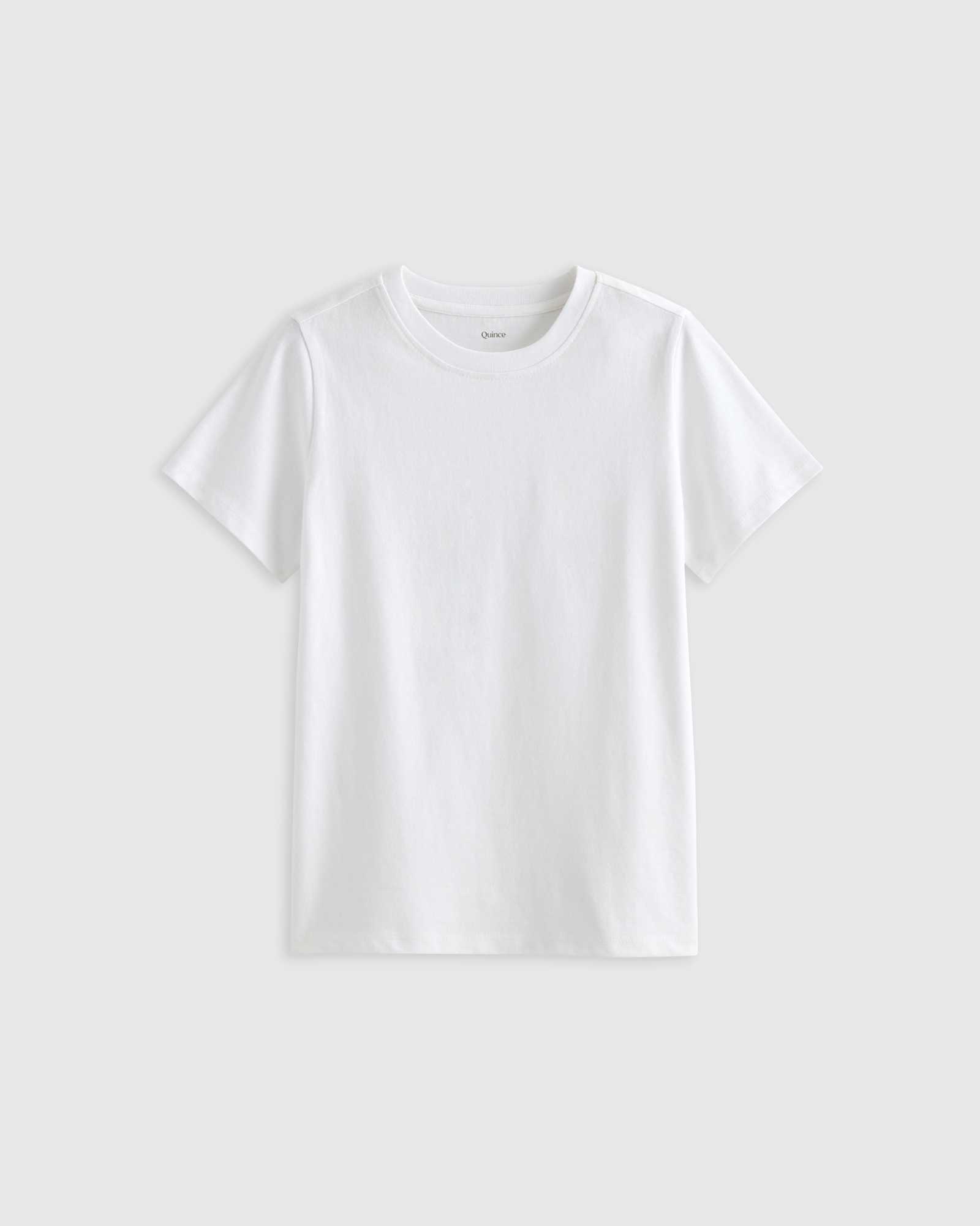 White 100% Organic Cotton Jersey Short Sleeve Tee
