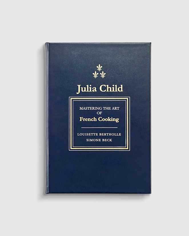 No Color Julia Child Mastering the Art of French Cooking Navy Leather Bound Book