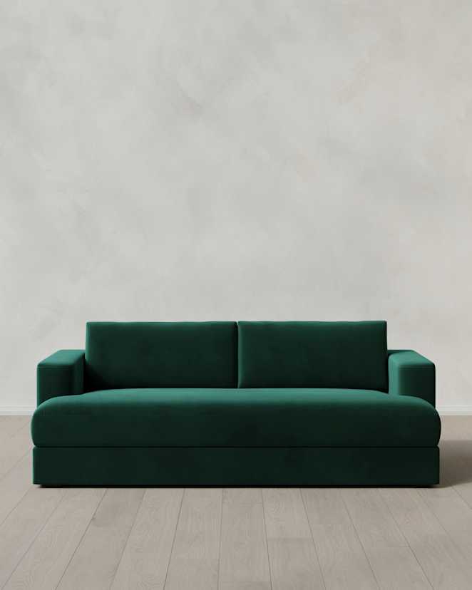 Spruce Sierra Curved Arm Sleeper Sofa in Performance Velvet