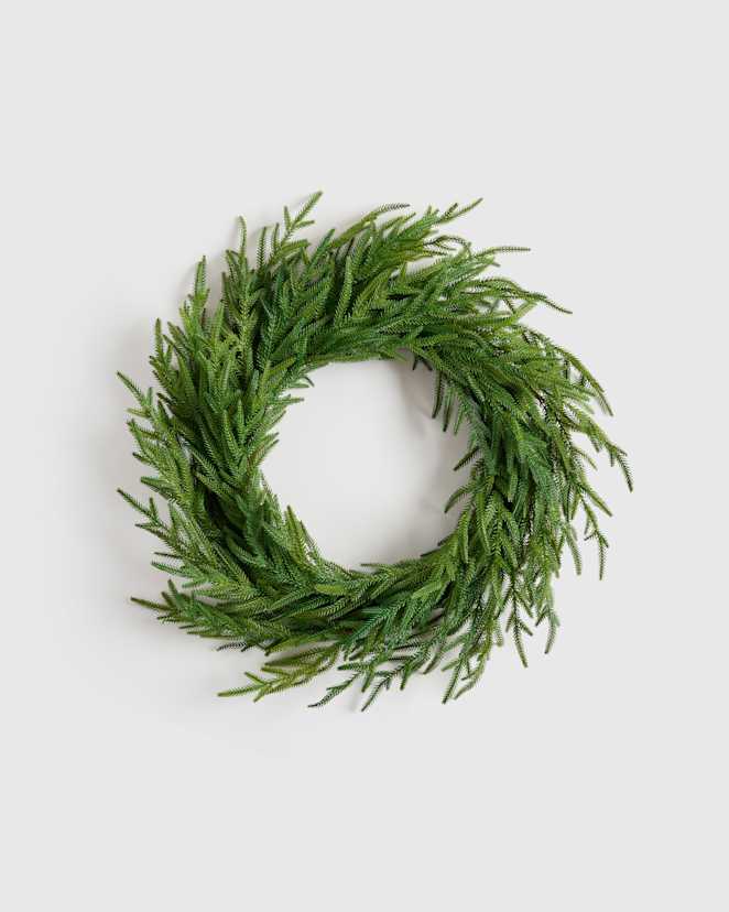 Forest Green Draping Real Touch Norfolk Pine Wreath