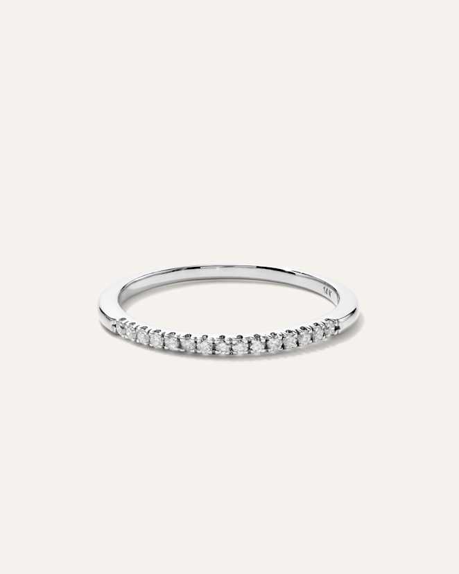 White Gold 14K Gold Diamond Wedding Band